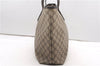 Authentic GUCCI Vintage Shoulder Hand Tote Bag GG PVC Leather 211137 Brown 5370F