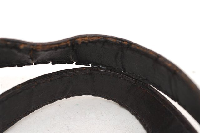 Authentic GUCCI Vintage Shoulder Hand Tote Bag GG PVC Leather 211137 Brown 5370F