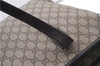 Authentic GUCCI Vintage Shoulder Hand Tote Bag GG PVC Leather 211137 Brown 5370F