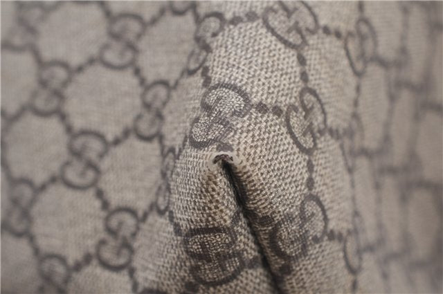 Authentic GUCCI Vintage Shoulder Hand Tote Bag GG PVC Leather 211137 Brown 5370F