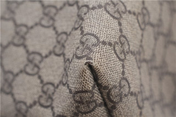 Authentic GUCCI Vintage Shoulder Hand Tote Bag GG PVC Leather 211137 Brown 5370F