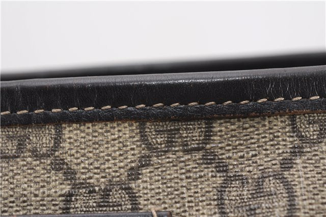 Authentic GUCCI Vintage Shoulder Hand Tote Bag GG PVC Leather 211137 Brown 5370F