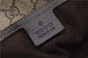 Authentic GUCCI Vintage Shoulder Hand Tote Bag GG PVC Leather 211137 Brown 5370F