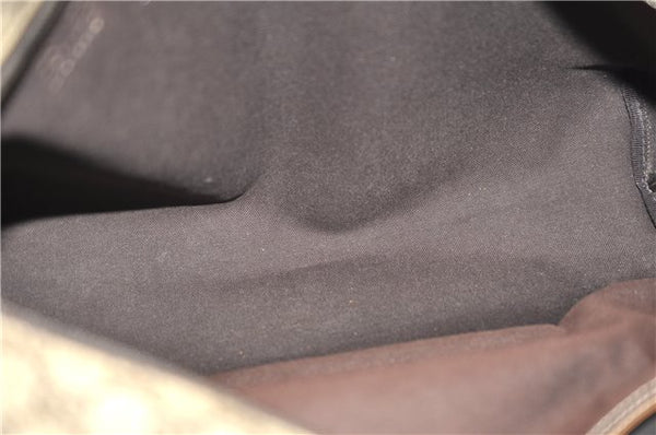 Authentic GUCCI Vintage Shoulder Hand Tote Bag GG PVC Leather 211137 Brown 5370F