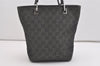 Authentic GUCCI Vintage Shoulder Tote Bag GG Canvas Leather 31244 Black 5370I