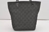 Authentic GUCCI Vintage Shoulder Tote Bag GG Canvas Leather 31244 Black 5370I