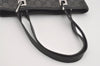 Authentic GUCCI Vintage Shoulder Tote Bag GG Canvas Leather 31244 Black 5370I