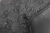 Authentic GUCCI Vintage Shoulder Tote Bag GG Canvas Leather 31244 Black 5370I