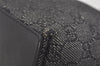 Authentic GUCCI Vintage Shoulder Tote Bag GG Canvas Leather 31244 Black 5370I