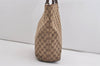 Authentic GUCCI Vintage Shoulder Tote Bag GG Canvas Leather 31243 Brown 5371I