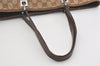 Authentic GUCCI Vintage Shoulder Tote Bag GG Canvas Leather 31243 Brown 5371I