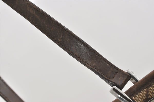 Authentic GUCCI Vintage Shoulder Tote Bag GG Canvas Leather 31243 Brown 5371I