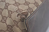 Authentic GUCCI Vintage Shoulder Tote Bag GG Canvas Leather 31243 Brown 5371I