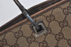 Authentic GUCCI Vintage Shoulder Tote Bag GG Canvas Leather 31243 Brown 5371I