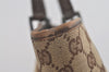 Authentic GUCCI Vintage Shoulder Tote Bag GG Canvas Leather 31243 Brown 5371I