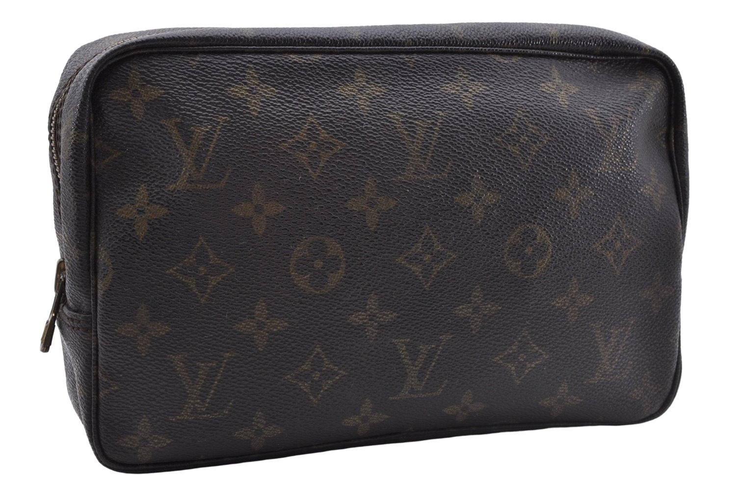 Auth Louis Vuitton Monogram Trousse Toilette 23 Clutch Hand Bag M47524 LV 5372D