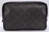 Auth Louis Vuitton Monogram Trousse Toilette 23 Clutch Hand Bag M47524 LV 5372D