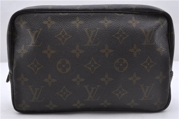 Auth Louis Vuitton Monogram Trousse Toilette 23 Clutch Hand Bag M47524 LV 5372D