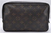 Auth Louis Vuitton Monogram Trousse Toilette 23 Clutch Hand Bag M47524 LV 5372D