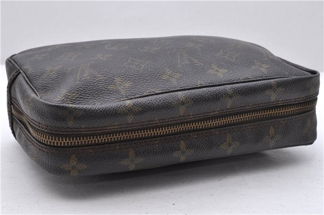 Auth Louis Vuitton Monogram Trousse Toilette 23 Clutch Hand Bag M47524 LV 5372D