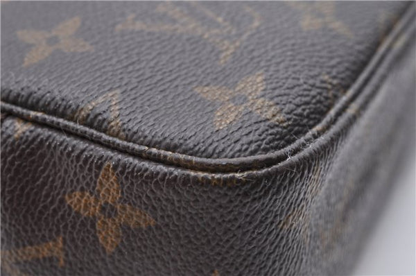 Auth Louis Vuitton Monogram Trousse Toilette 23 Clutch Hand Bag M47524 LV 5372D