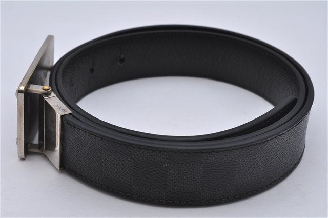 Auth Louis Vuitton Damier Graphite Ceinture Inventeur Belt 37.4