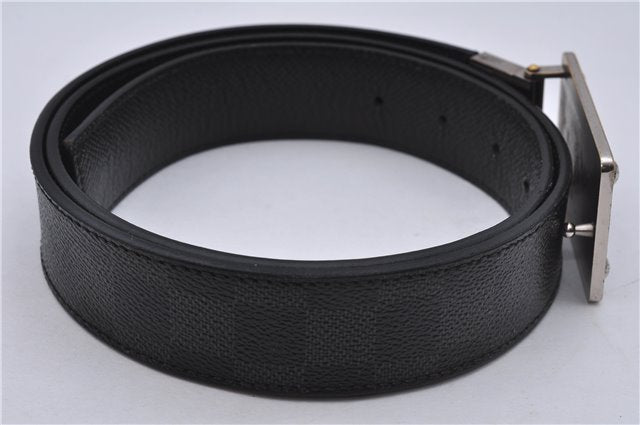 Auth Louis Vuitton Damier Graphite Ceinture Inventeur Belt 37.4