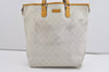 Authentic GUCCI Vintage Shoulder Tote Bag GG PVC Leather 189896 White 5372I