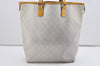 Authentic GUCCI Vintage Shoulder Tote Bag GG PVC Leather 189896 White 5372I