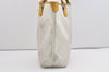 Authentic GUCCI Vintage Shoulder Tote Bag GG PVC Leather 189896 White 5372I