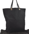Authentic GUCCI Vintage Shoulder Tote Bag GG Canvas Leather 0021097 Black 5373I