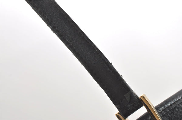 Authentic GUCCI Vintage Shoulder Tote Bag GG Canvas Leather 0021097 Black 5373I