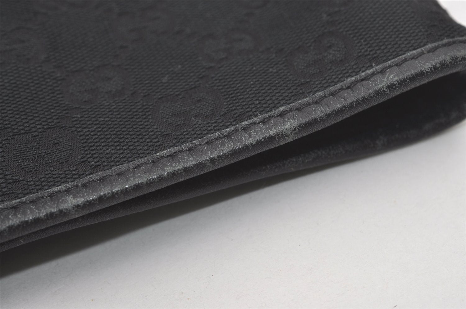 Authentic GUCCI Vintage Shoulder Tote Bag GG Canvas Leather 0021097 Black 5373I