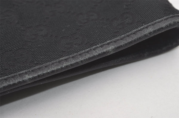 Authentic GUCCI Vintage Shoulder Tote Bag GG Canvas Leather 0021097 Black 5373I