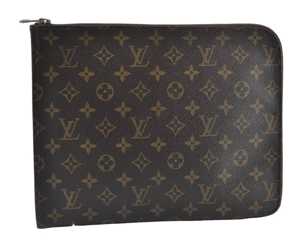 Authentic Louis Vuitton Monogram Poche Documents Document Case M53400 LV 5375D
