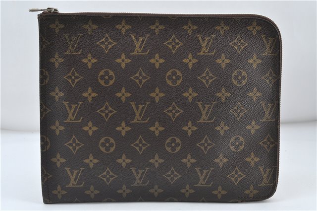 Authentic Louis Vuitton Monogram Poche Documents Document Case M53400 LV 5375D