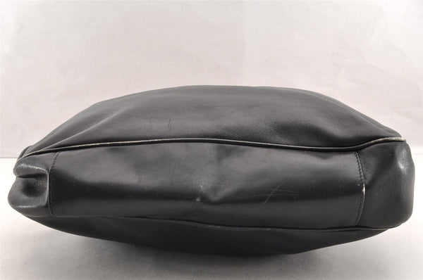 Authentic GUCCI Bamboo 2Way Shoulder Hand Bag Leather Black Junk 5376I