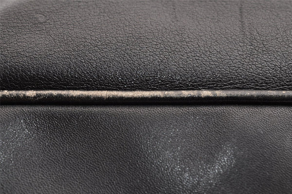 Authentic GUCCI Bamboo 2Way Shoulder Hand Bag Leather Black Junk 5376I