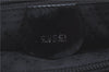 Authentic GUCCI Bamboo 2way Hand Shoulder Bag Canvas Leather Black 5377A