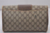 Authentic GUCCI 2Way Shoulder Clutch Bag Purse GG PVC Leather Brown Junk 5378I