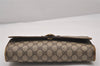 Authentic GUCCI 2Way Shoulder Clutch Bag Purse GG PVC Leather Brown Junk 5378I