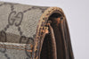 Authentic GUCCI 2Way Shoulder Clutch Bag Purse GG PVC Leather Brown Junk 5378I