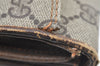 Authentic GUCCI 2Way Shoulder Clutch Bag Purse GG PVC Leather Brown Junk 5378I