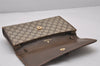 Authentic GUCCI 2Way Shoulder Clutch Bag Purse GG PVC Leather Brown Junk 5378I