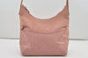 Authentic GUCCI Shoulder Hand Bag Purse GG Canvas Leather 0013386 Pink 5379I