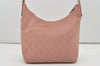 Authentic GUCCI Shoulder Hand Bag Purse GG Canvas Leather 0013386 Pink 5379I