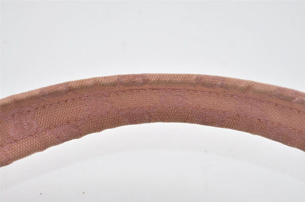 Authentic GUCCI Shoulder Hand Bag Purse GG Canvas Leather 0013386 Pink 5379I