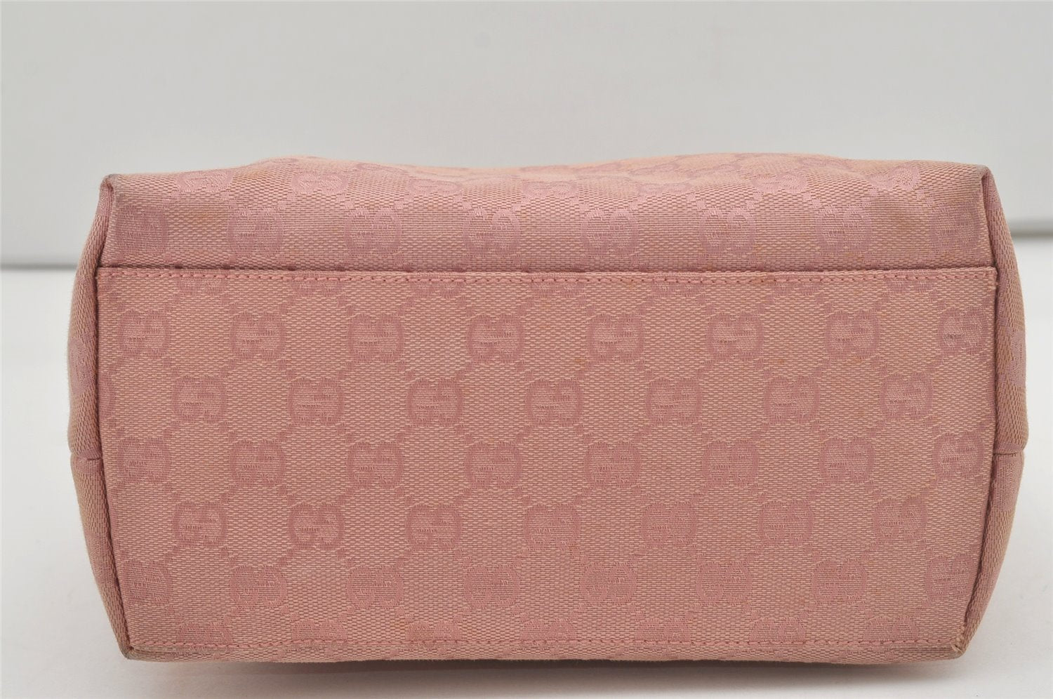 Authentic GUCCI Shoulder Hand Bag Purse GG Canvas Leather 0013386 Pink 5379I