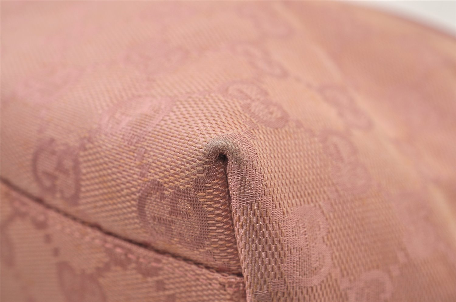 Authentic GUCCI Shoulder Hand Bag Purse GG Canvas Leather 0013386 Pink 5379I