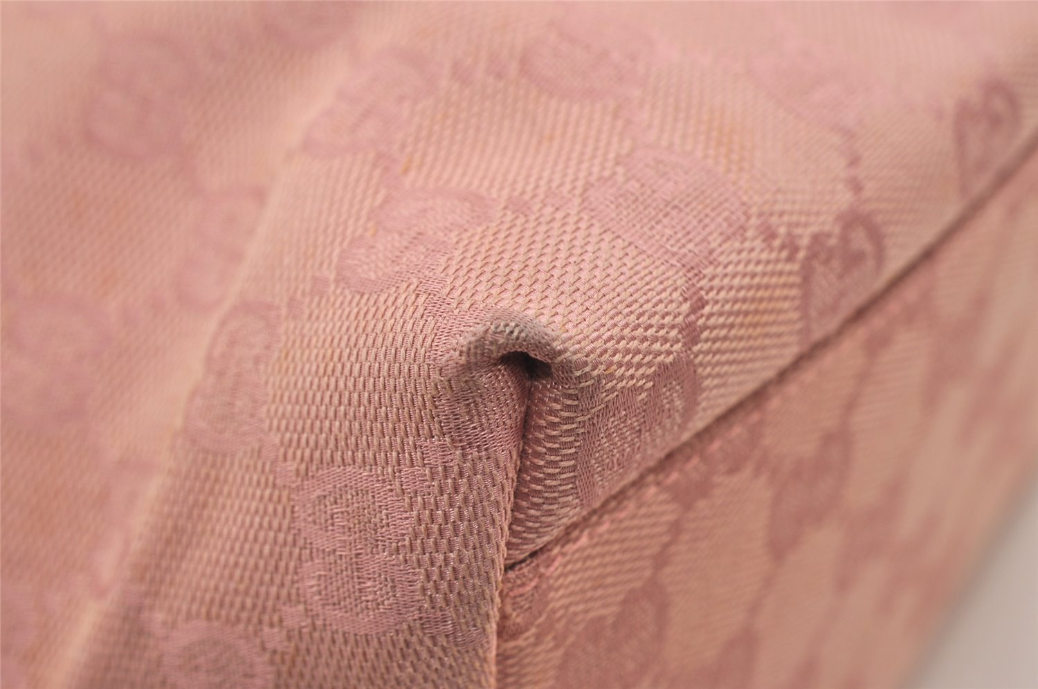 Authentic GUCCI Shoulder Hand Bag Purse GG Canvas Leather 0013386 Pink 5379I